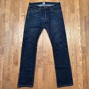 Tellason White Oak Tanner Goods Selvedge Tapered Straight Denim Jeans Mens 32